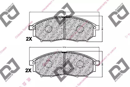 Комплект тормозных колодок DJ PARTS BP1410